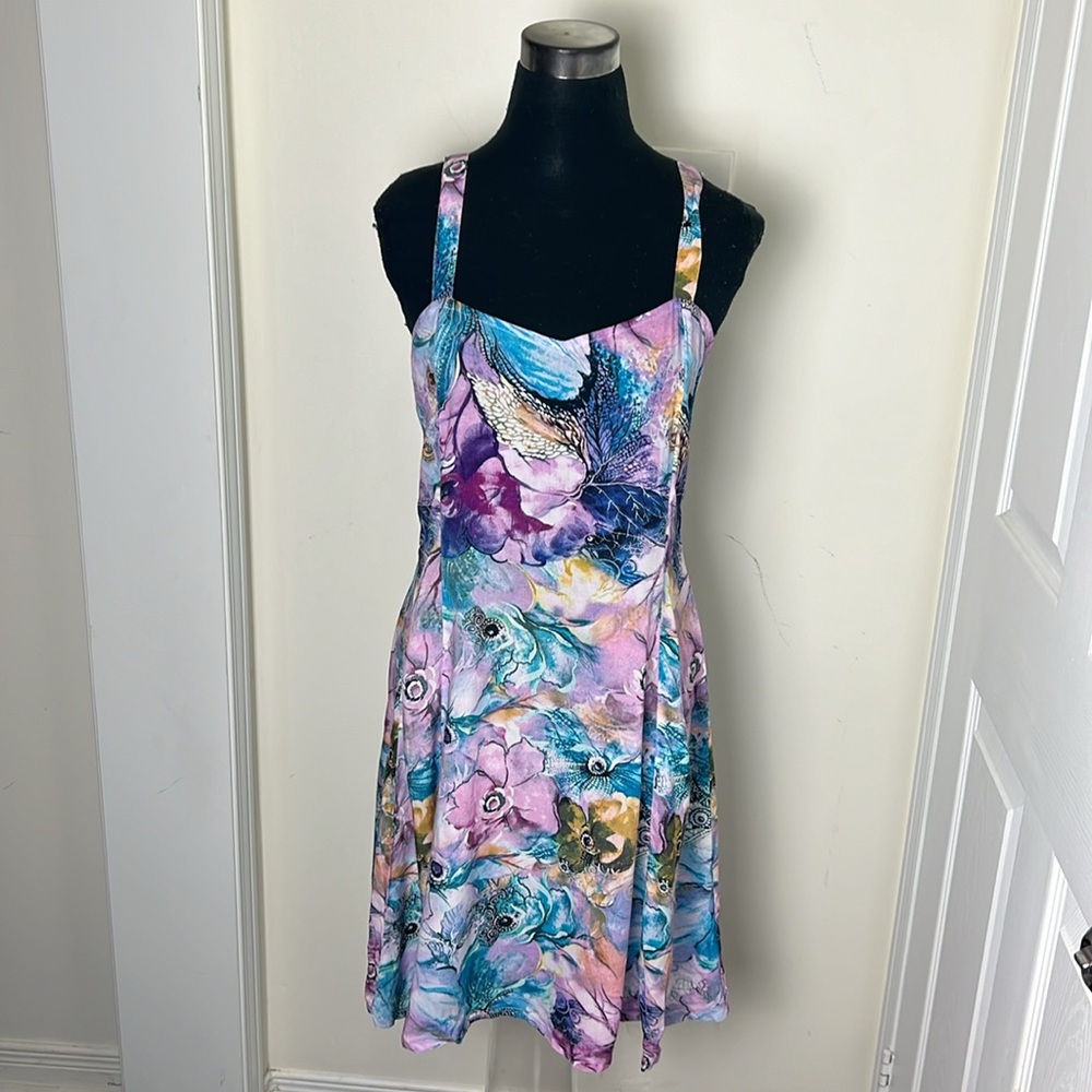Serendipity Island Floral Shift Dress Size Medium